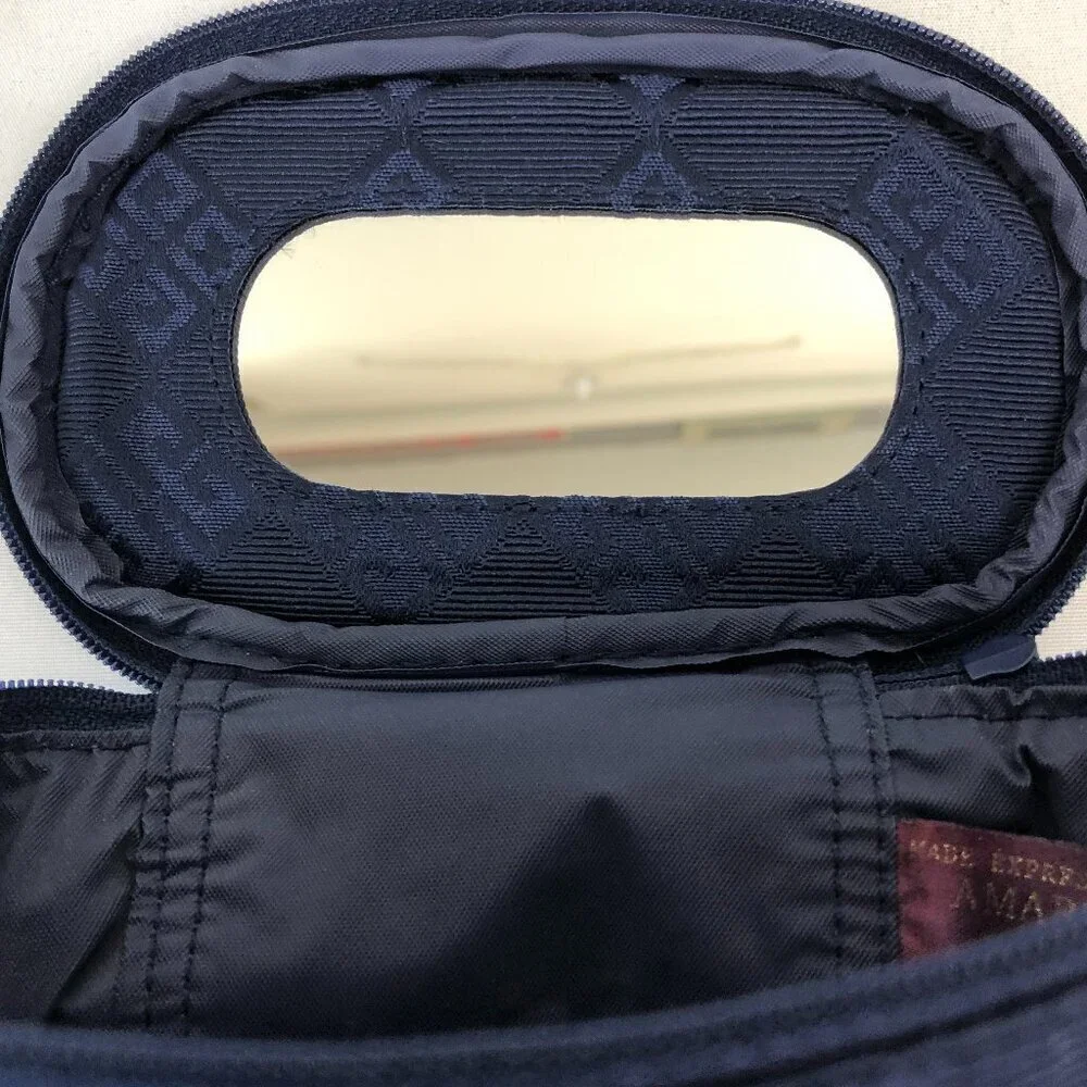 Givenchy Blue And Red Makeup Bag With Mirror